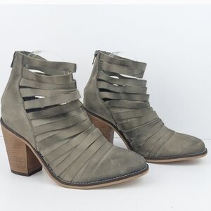 Free People Hybrid Heel Boot Gray Leather 8.5